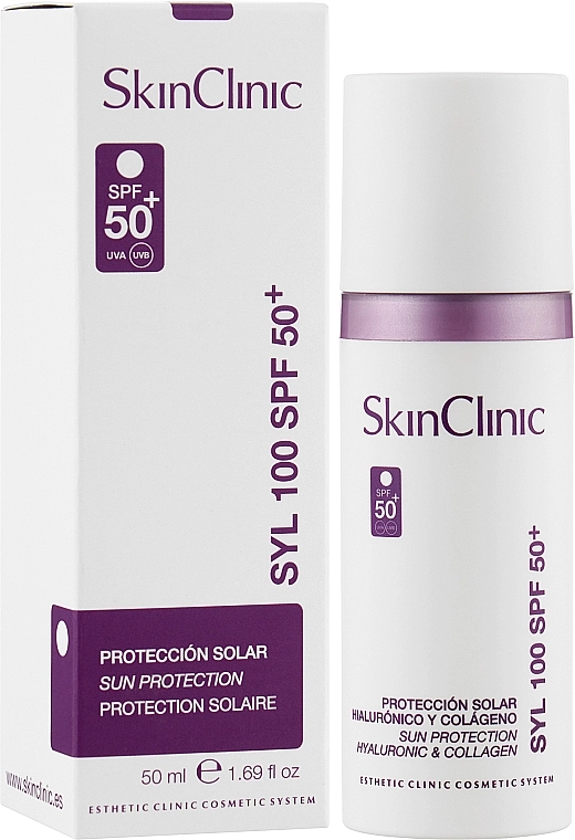 SkinClinic Солнцезащитный крем для тела с коллагеном з SPF50+ Syl 100 50+ Cream - фото N3