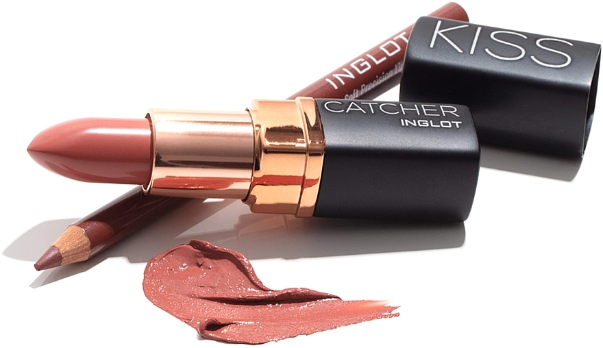 Inglot Lip Makeup Set Nude Kiss (lipstick/4g + lipliner/1.13g) Набор - фото N3