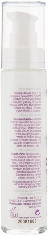 Purles Ретиноловый ночной крем Clinical Repair Care 140 Retinol Night Cream - фото N2