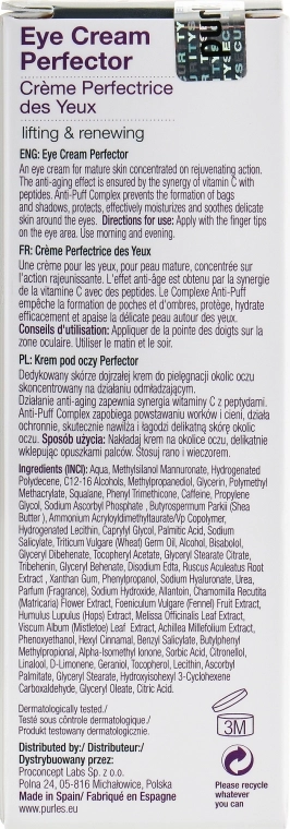 Purles Крем для век "Совершенство" DNA Protection Expert 145 Eye Cream Perfector - фото N3