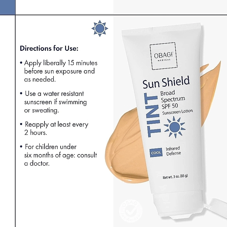 Obagi Medical Тонирующий солнцезащитный крем Sun Shield Tint Broad Spectrum Spf 50 Cool - фото N3