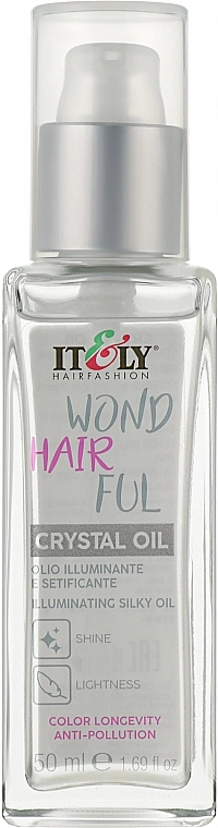 Itely Hairfashion Масло для блеска и шелковистости волос WondHairFul Crystal Oil - фото N1