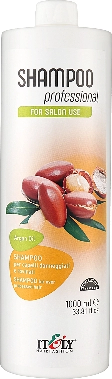 Itely Hairfashion Увлажняющий шампунь для поврежденных волос Shampoo Professional Argan Oil - фото N1