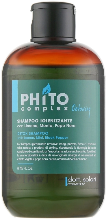 Dott. Solari Детокс шампунь Phito Complex Sanitizer Detoxing Shampoo - фото N1