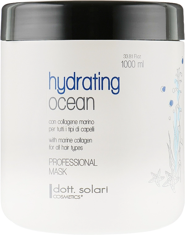 Dott. Solari Маска для волосся з морським колагеном Professional Mask Hydrating Ocean - фото N1