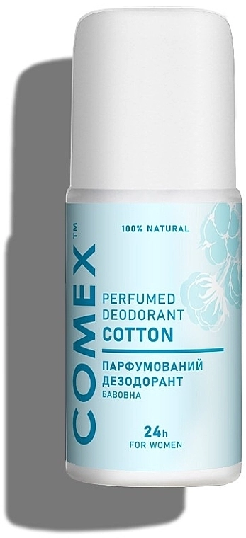 Дезодорант натуральный - Comex Ayurvedic Natural "Бавовна" 24H, 50 мл - фото N1
