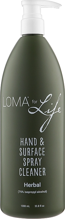 Loma Антисептик для рук и поверхностей с травами For Life Hand & Surface Spray Cleaner Herbal 75% Isopropyl Alcohol - фото N1