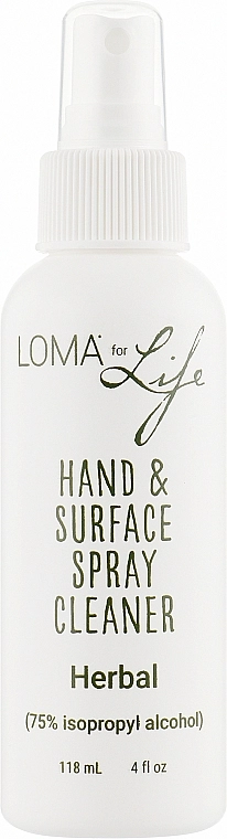 Loma Антисептик для рук и поверхностей с травами For Life Hand & Surface Spray Cleaner Herbal 75% Isopropyl Alcohol - фото N3