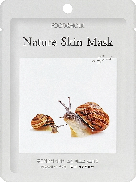 Foodaholic Тканинна маска для обличчя з муцином равлика Nature Skin Mask Snail Mucin - фото N1