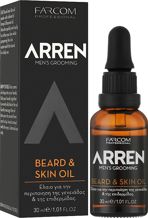 Arren Олія для догляду за бородою та шкірою Men`s Grooming Beard & Skin Oil - фото N2
