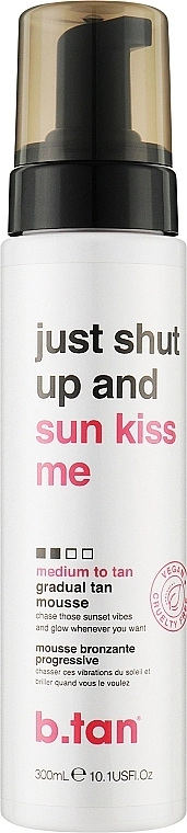 B.tan Мус для миттєвої засмаги "Just Shut Up And Sun Kiss Me" Edium To Tan Everyday Glow Mousse - фото N1