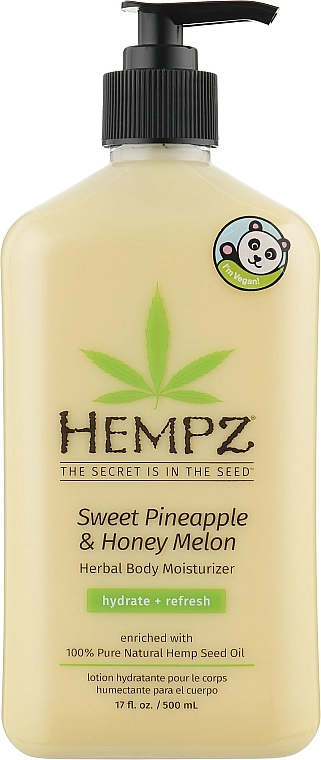 Молочко для тіла "Ананас та Медова диня" - Hempz Sweet Pineapple & Honey Melon Moisturizer, 500 мл - фото N1