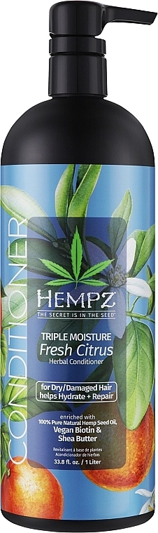 Hempz Кондиціонер "Потрійне зволоження" для сухого волосся Triple Moisture Replenishing Fresh Citrus Conditioner - фото N2