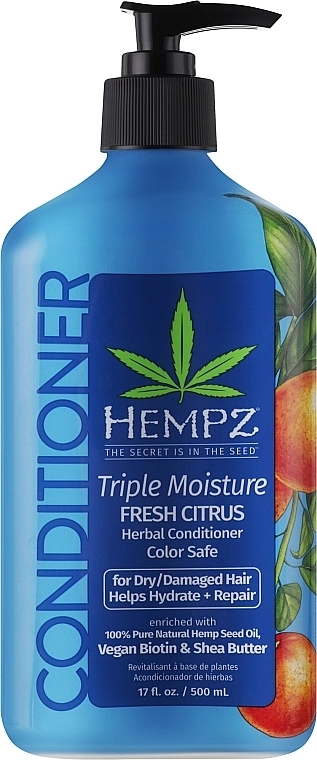 Hempz Кондиціонер "Потрійне зволоження" для сухого волосся Triple Moisture Replenishing Fresh Citrus Conditioner - фото N1