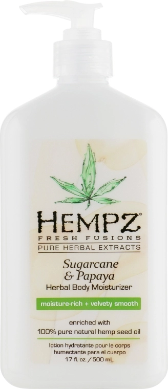 Hempz Молочко для тіла "Цукровий очерет і папая" Sugarcane And Papaya Herbal Moisturizer Body - фото N3