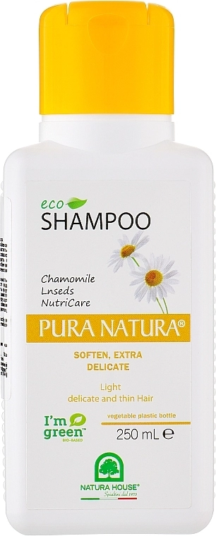 Natura House Шампунь для волосся "Пом'якшуючий" Delicate Eco Shampoo - фото N1