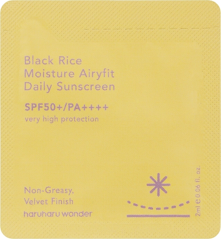 Haruharu Зволожувальний сонцезахисний крем з чорним рисом Wonder Black Rice (пробник) - фото N1