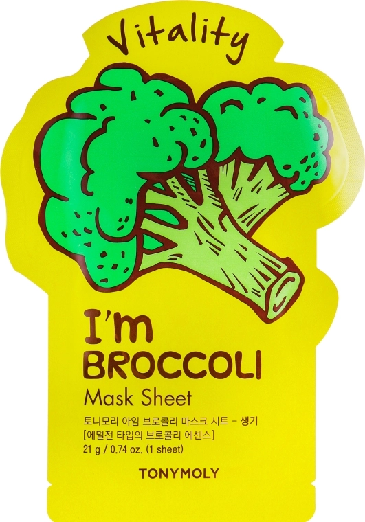 Tony Moly Листова маска для обличчя i'm Real Broccoli Mask Sheet - фото N1
