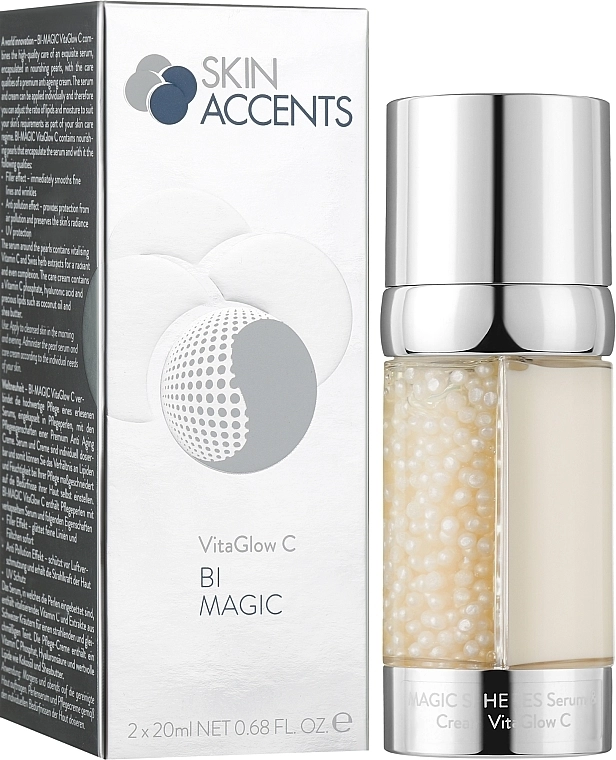 Inspira:cosmetics Емульсійна сироватка 2в1 з перлинами "Вітамін С" Skin Accents VitaGlow C Bi – Magic - фото N2