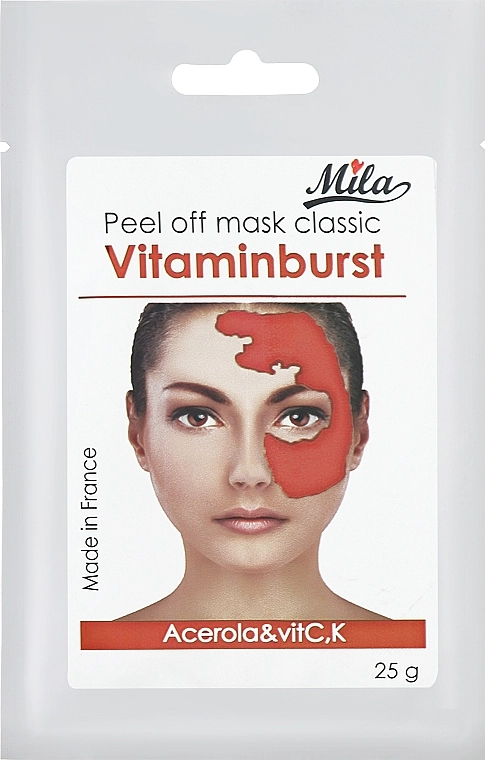 Mila Маска альгинатная классическая порошковая "Витаминная, ацерола" Vitamin Burst Peel Off Mask Acerola - фото N1