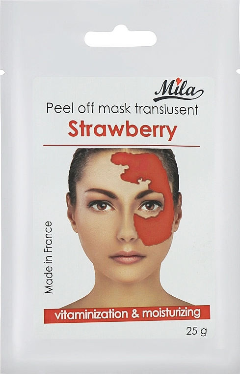 Mila Маска альгінатна напівпрозора порошкова "Полуниця" Translucent Peel Off Mask Strawberry - фото N1