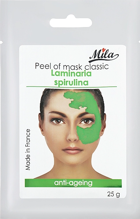 Mila Маска альгинатная классическая порошковая "Ламинария, спирулина" Anti-Ageing Peel Off Mask Laminaria Digitata & Spirulina - фото N1