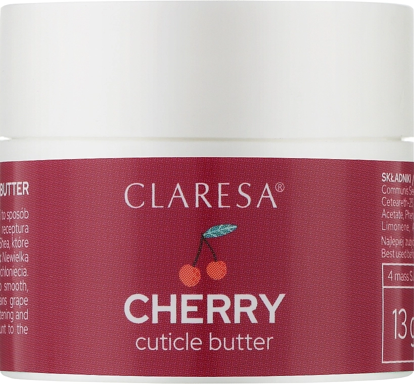 Claresa Олія для кутикули "Вишня" Cuticle Butter Cherry - фото N1