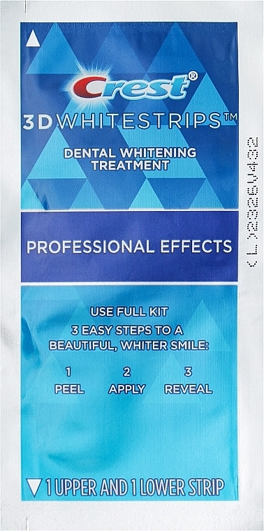 Crest Відбілювальні смужки для зубів, без коробки 3D Whitestrips Professional Effects - фото N2