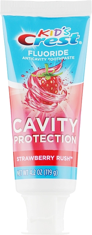 Crest Детская зубная паста Kids Cavity Protection Strawberry Rush Anticavity Fluoride Toothpaste - фото N2