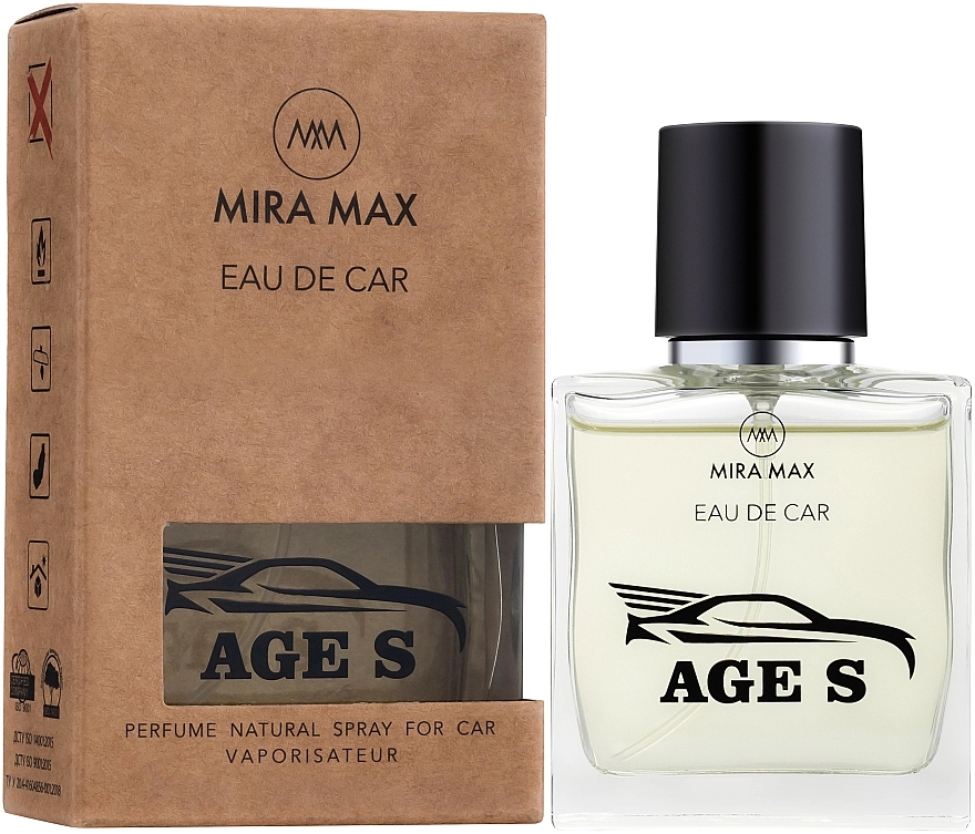 Mira Max Ароматизатор для авто Eau De Car Age S Perfume Natural Spray For Car Vaporisateur - фото N1