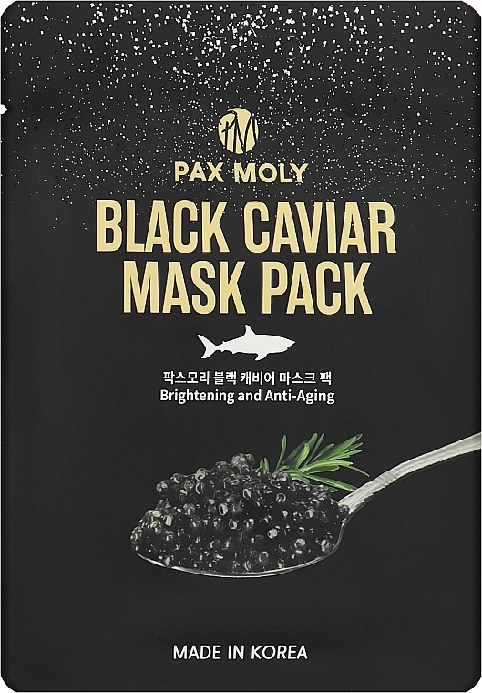 Pax Moly Тканинна маска для обличчя з екстрактом чорної ікри Black Caviar Mask Pack - фото N1