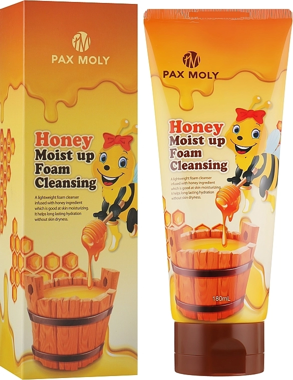 Pax Moly УЦЕНКА! Пенка для лица с экстрактом меда Honey Moist Up Foam Cleansing *, 180ml - фото N1