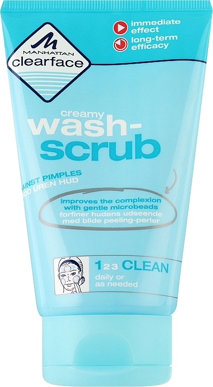 Manhattan Очищающий антибактериальный гель-скраб Clearface Creamy Wash-Scrub - фото N1