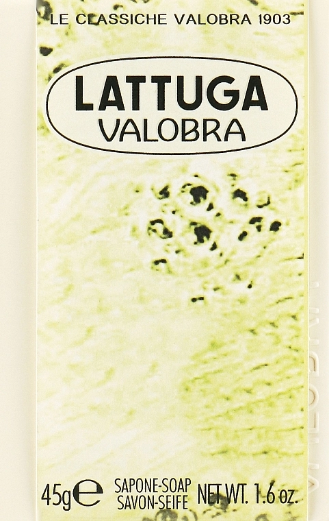Valobra Мыло для чувствительной кожи с маслом кукурузы и экстрактом салата Lattuga Bar Soap - фото N1