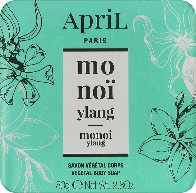 April Мило "Моной та іланг" Monoi Ylang Vegetal Body Soap - фото N1