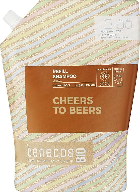 Benecos Шампунь для волос Unisex Organic Beer Shampoo (дой-пак) - фото N1