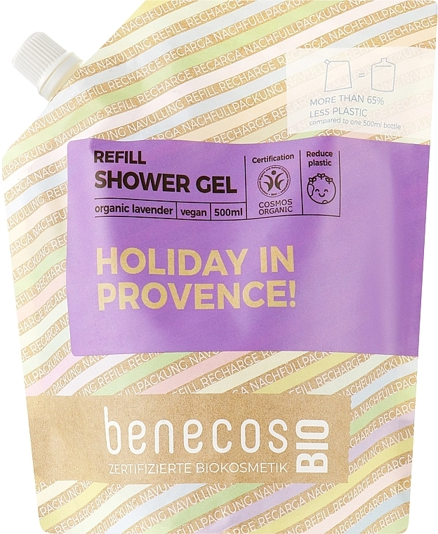 Benecos Гель для душу Shower Gel Organic Lavender (змінний блок) - фото N1