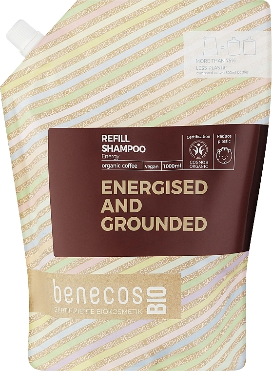 Benecos Шампунь для волосся Energy Organic Coffee Shampoo (дой-пак) - фото N1