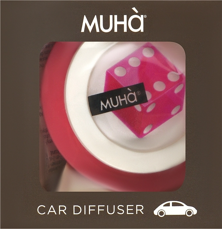 Muha Освіжувач повітря для автомобіля Car Symbol Dadi Fucsia Uva & Fragola - фото N1