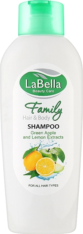 La Bella Шампунь для волосся та тіла Family Shampoo Green Apple and Lemon Extracts - фото N1