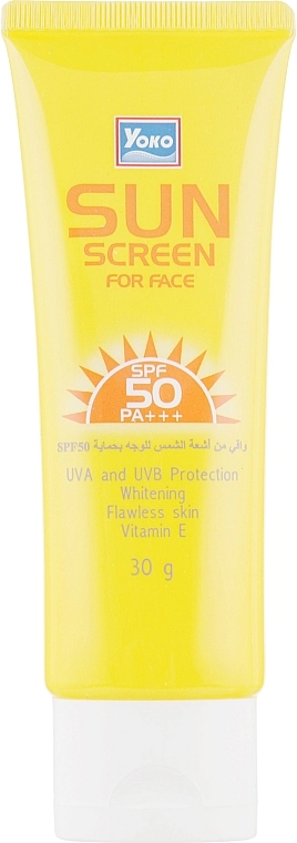 Yoko Солнцезащитный крем для лица Sunscreen For Face SPF 50 PA +++ - фото N2