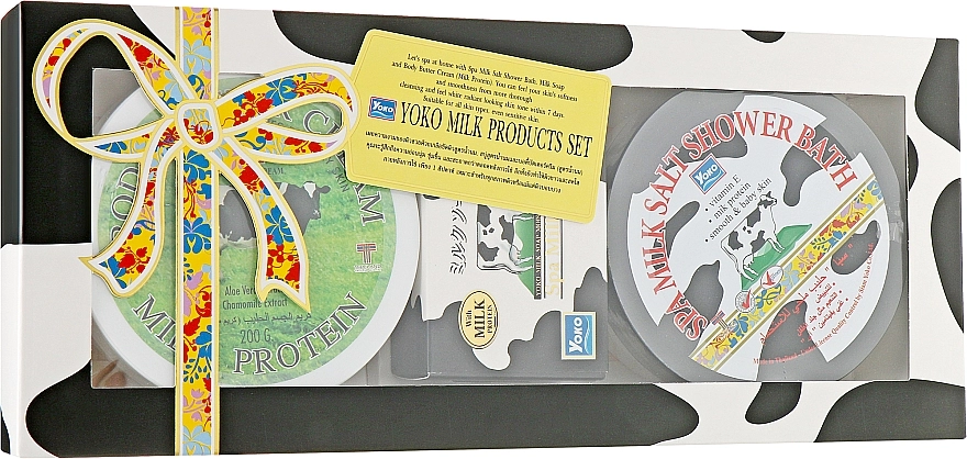 Yoko Набор косметический Milk Products Set (soap/90g + scr/200g + b/cr/200g) - фото N1