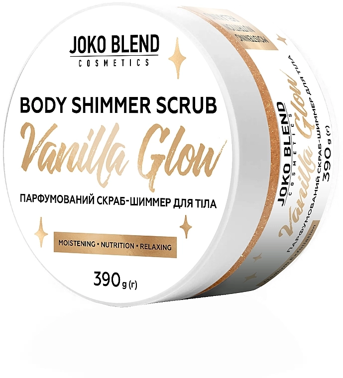 Joko Blend Скраб для тіла парфумований з шимером, золотий Vanilla Glow Body Shimmer Scrub - фото N1