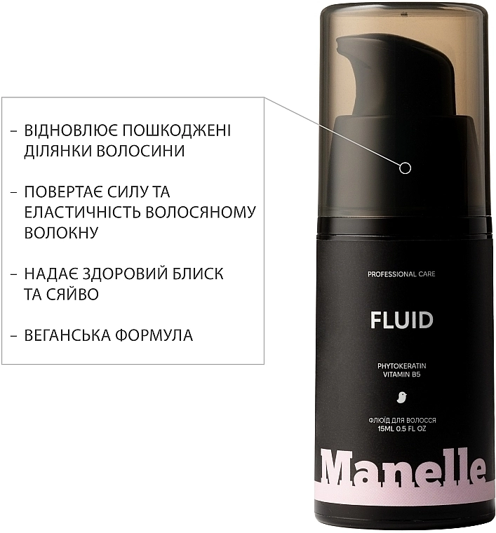 Manelle Флюид для волос Professional Care Phytokeratin Vitamin B5 Fluid - фото N3