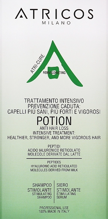 Atricos Набір "Система проти випадіння волосся" Potion Anti-Hair Loss System Set (shm/250ml + h/ser/100ml) - фото N1