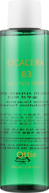 Ottie Заспокійливий тонер для звуження пор Cicacera 83 Solution Toner - фото N1