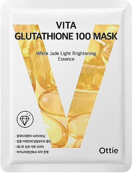 Ottie Осветляющая тканевая маска для придания яркости Vita Glutathione 100 Mask - фото N1