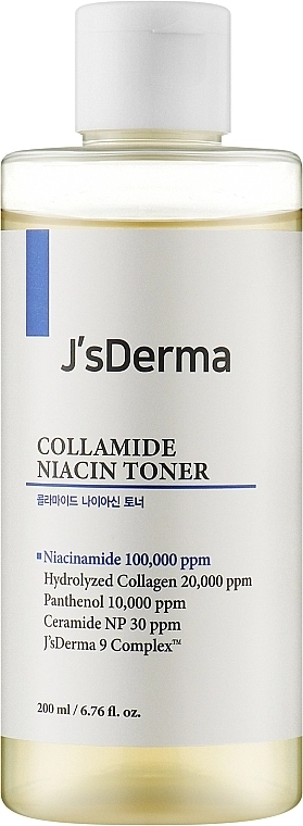 J'sDerma Тонер для комплексного увлажнения с керамидами и коллагеном J’sDerma Collamide Niacin Toner - фото N1