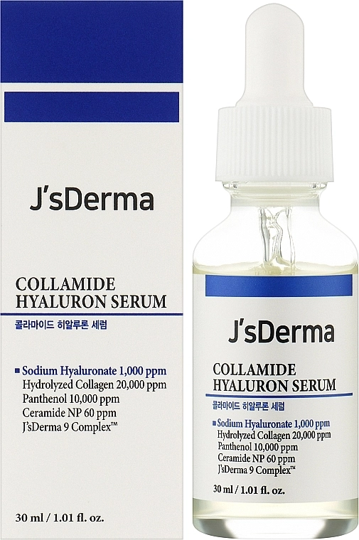 J'sDerma Сироватка для комплексного зволоження з керамідами і колагеном J’sDerma Collamide Hyaluron Serum - фото N2