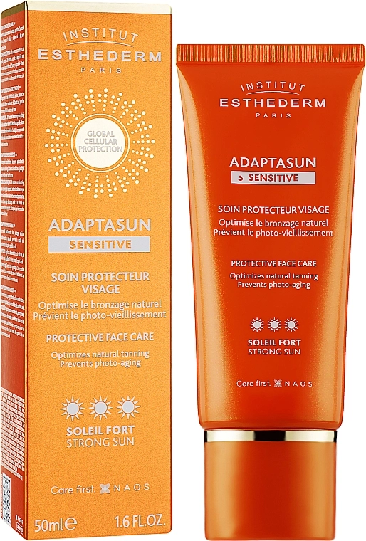 Institut Esthederm Крем для обличчя для чутливої шкіри Adaptasun Sensitive Face Cream Strong Sun - фото N2